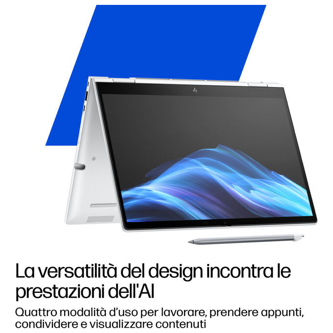 HP AD3D9ET EliteBook 8 Flip G1i Notebook 2 in 1 13.3'' Touch Intel Core Ultra 5 225U 16GB 512GB SSD Windows 11 Pro colore Argento