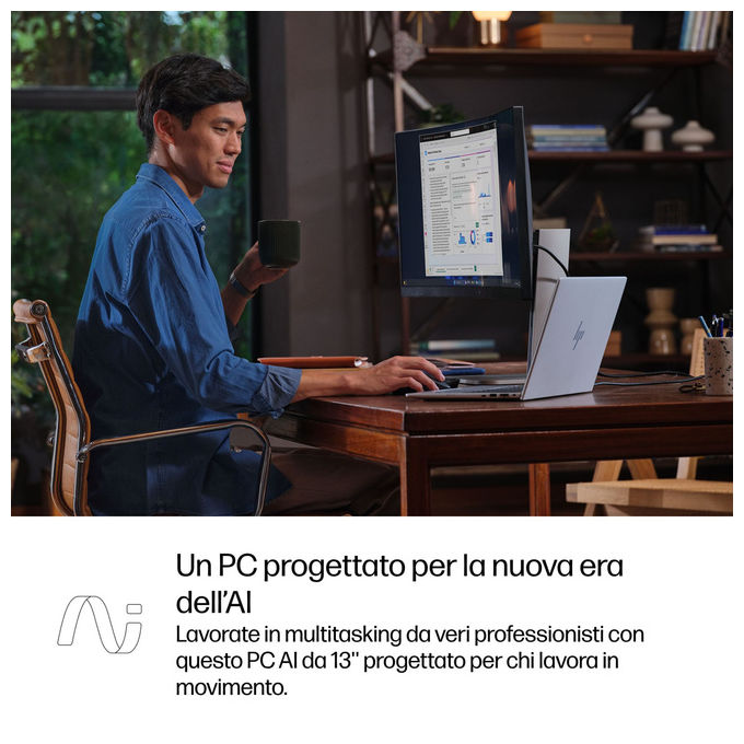 HP G1i Computer portatile 13.3'' Intel Core Ultra 5 16GB RAM 512GB SSD Windows 11 Pro Argenteo