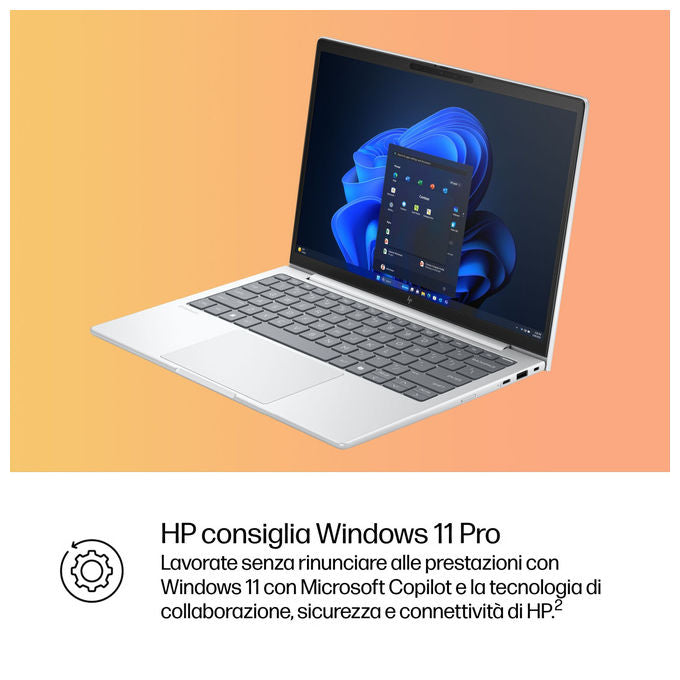 HP G1i Computer portatile 13.3'' Intel Core Ultra 5 16GB RAM 512GB SSD Windows 11 Pro Argenteo