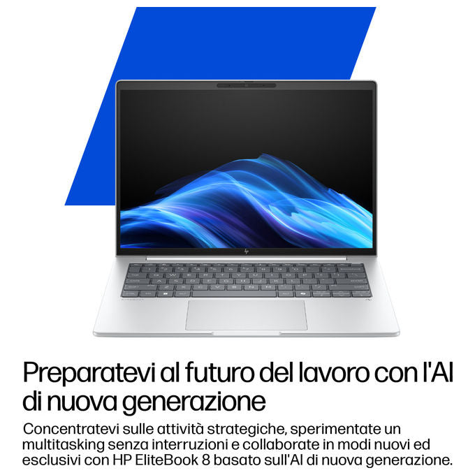 HP AD4K1ET EliteBook 8 G1a Personal Computer Portatile AMD Ryzen AI 7 350 32 GB 512 GB SSD 13.3 Pollici WUXGA Argento Windows 11 Pro colore Argento