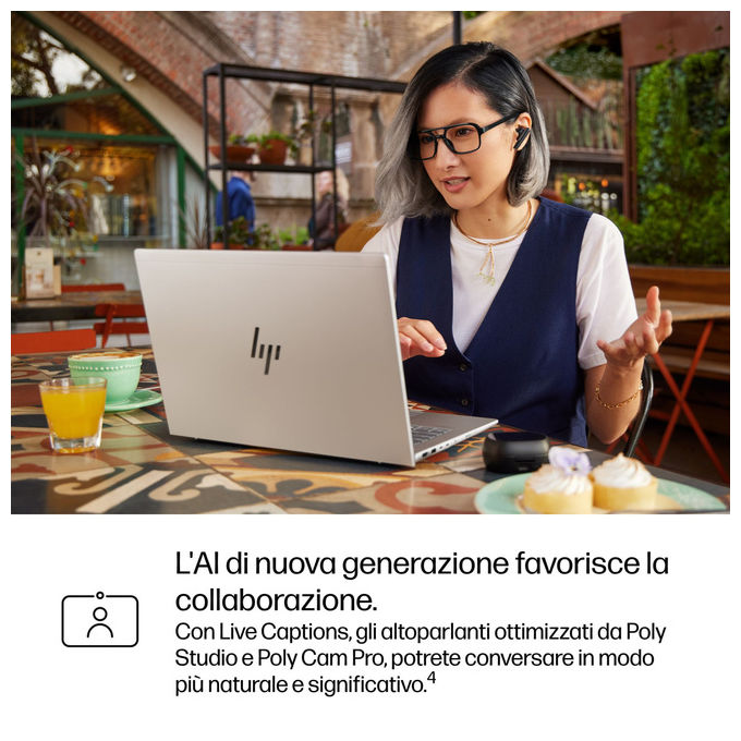 HP 9M4J2AT EliteBook 6 G1q Next Gen AI Copilot+ PC Portatile 14 pollici Argento Windows 11 Pro 32 GB RAM 512 GB SSD Wi-Fi 7