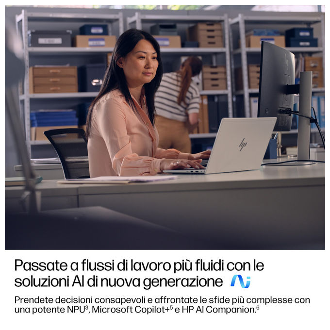 HP 9M4J2AT EliteBook 6 G1q Next Gen AI Copilot+ PC Portatile 14 pollici Argento Windows 11 Pro 32 GB RAM 512 GB SSD Wi-Fi 7