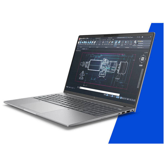 HP D00YJET ZBook 8 G1i Wolf Pro Security Edition Intel Core Ultra 9 285H Workstation Mobile 16 pollici WUXGA 32 GB DDR5 1 TB SSD NVIDIA RTX 500 Ada Windows 11 Pro colore Argento