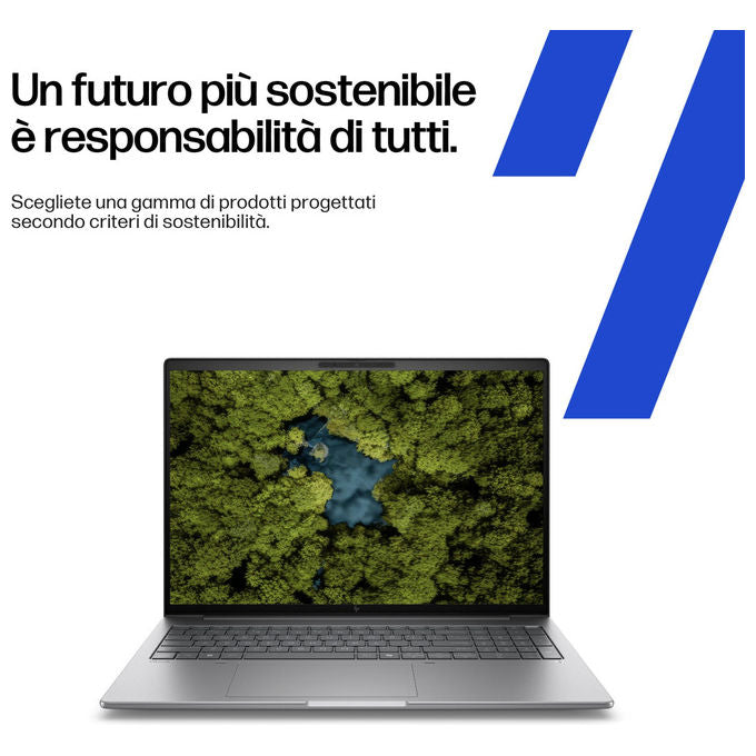 HP D00YJET ZBook 8 G1i Wolf Pro Security Edition Intel Core Ultra 9 285H Workstation Mobile 16 pollici WUXGA 32 GB DDR5 1 TB SSD NVIDIA RTX 500 Ada Windows 11 Pro colore Argento