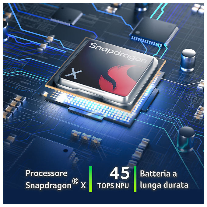 Acer A16-11M-X8E6 ASPIRE 16 AI Computer portatile Snapdragon XQualcomm Adreno Windows 11 Home Grigio