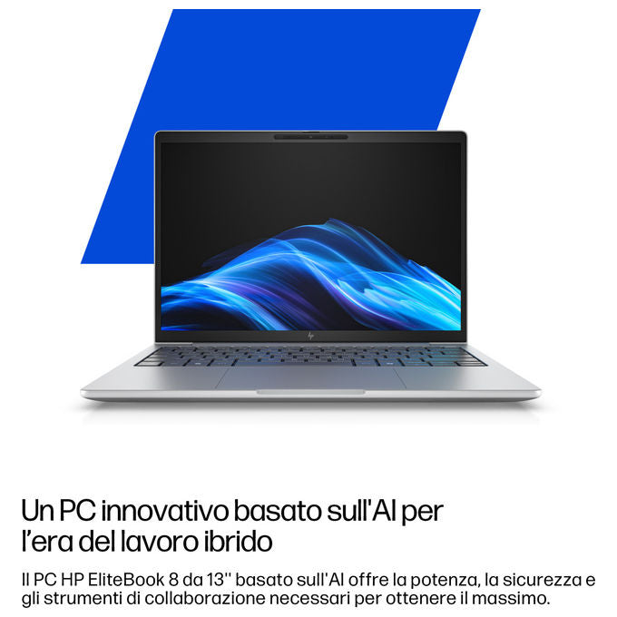 Hp EliteBook 8 G1ihe Intel Core Ultra 7 255U Notebook 16 GB 1TB SSD Wi-Fi 6E Windows 11 Pro colore Argento