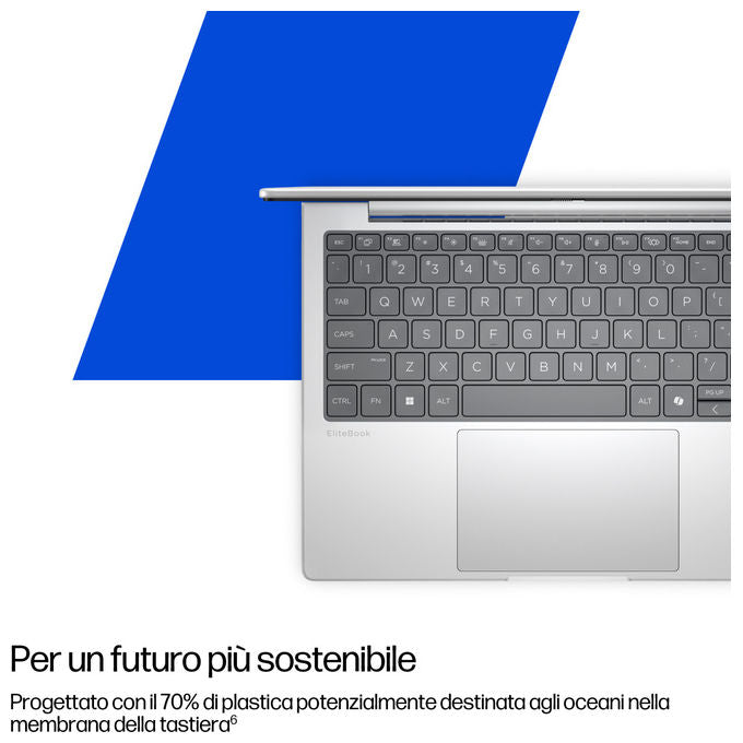 Hp EliteBook 8 G1ihe Intel Core Ultra 7 255U Notebook 16 GB 1TB SSD Wi-Fi 6E Windows 11 Pro colore Argento