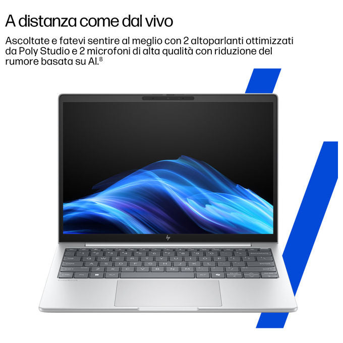 Hp EliteBook 8 G1ihe Intel Core Ultra 7 255U Notebook 16 GB 1TB SSD Wi-Fi 6E Windows 11 Pro colore Argento