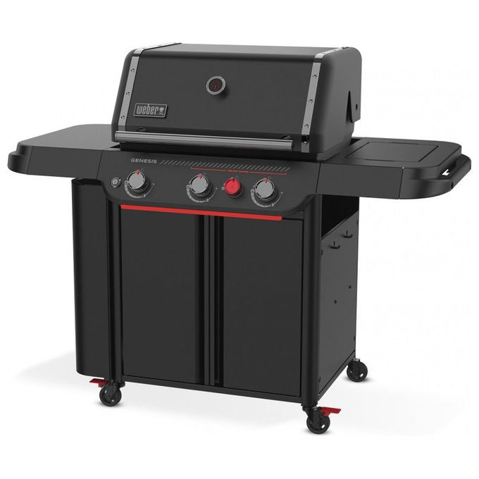 Weber 1502305 Genesis E-330WR Stealth Edition Barbecue a Gas Sear Boost Giroarrosto Ghisa Smaltata colore Stealth