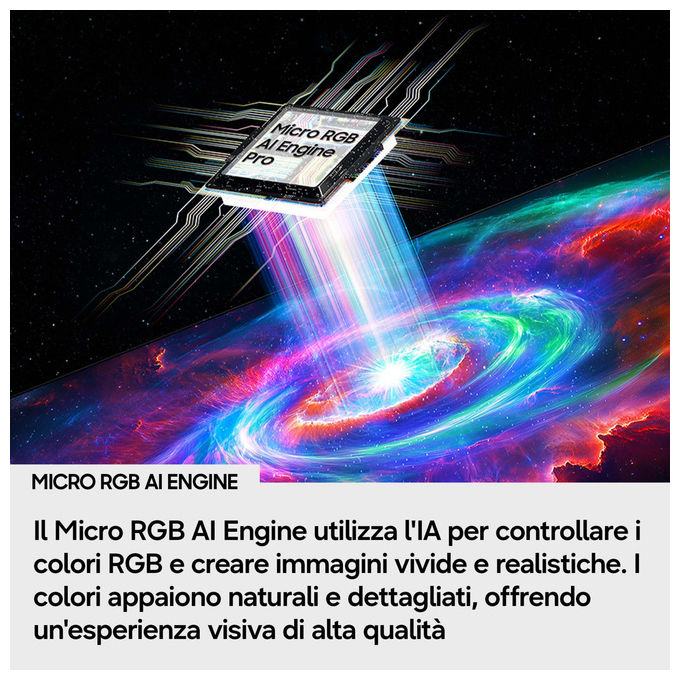 Samsung MRE65R85HAUXZT TV 65'' Micro RGB 4K Vision AI Smart TV colore Nero