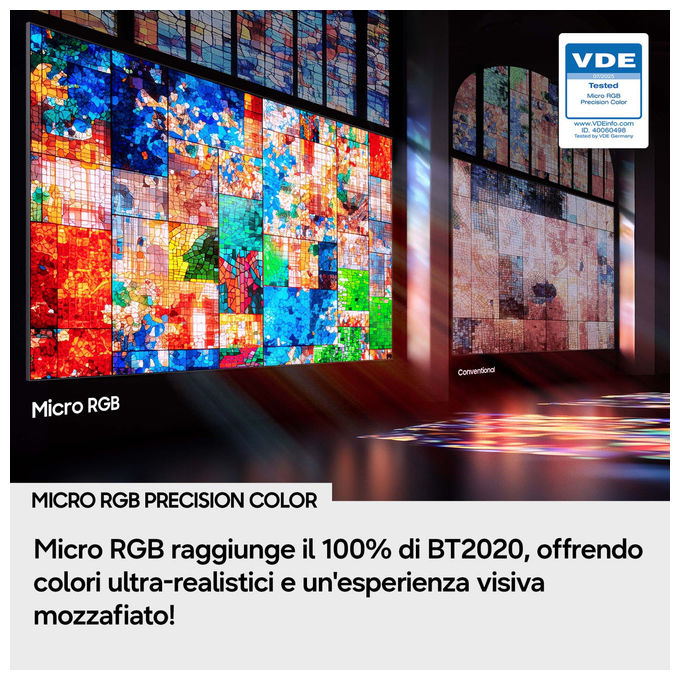 Samsung MRE65R85HAUXZT TV 65'' Micro RGB 4K Vision AI Smart TV colore Nero