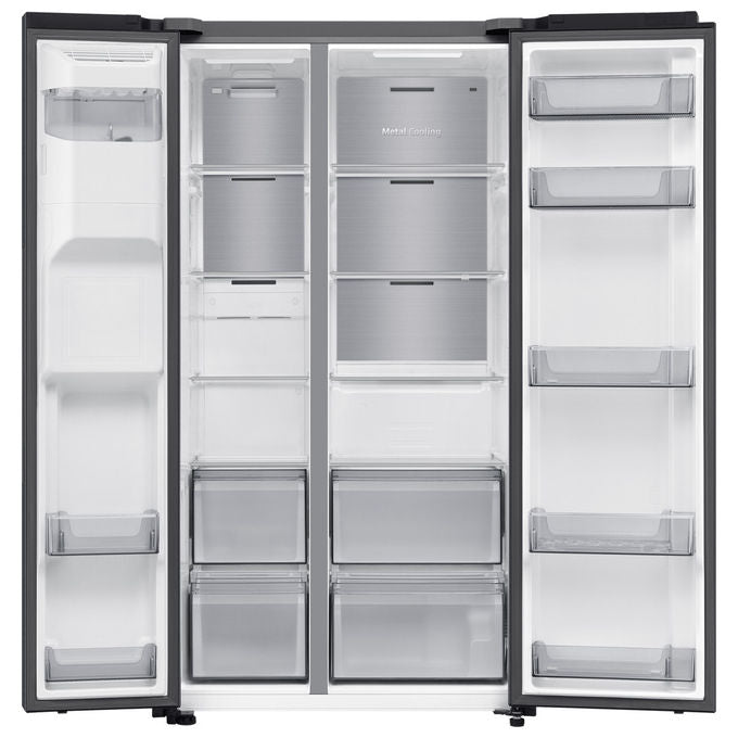 Samsung RS70F64KEFEF Frigorifero Americano Side by Side 640 L 178 cm Classe E 36 dB No Frost Wi-Fi Dispenser Acqua e Ghiaccio (178x91x73 cm) colore Argento