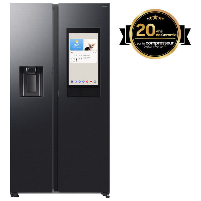 Samsung RS90F66BEFEF Series 9 Frigorifero Side by Side Family Hub 614 L 178 cm Classe E 34 dB Twin Cooling Wi-Fi colore Nero