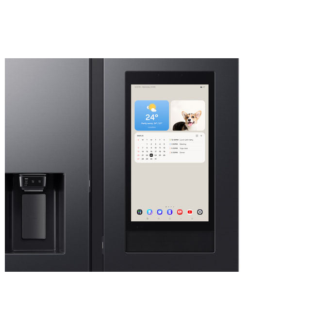 Samsung RS90F66BEFEF Series 9 Frigorifero Side by Side Family Hub 614 L 178 cm Classe E 34 dB Twin Cooling Wi-Fi colore Nero