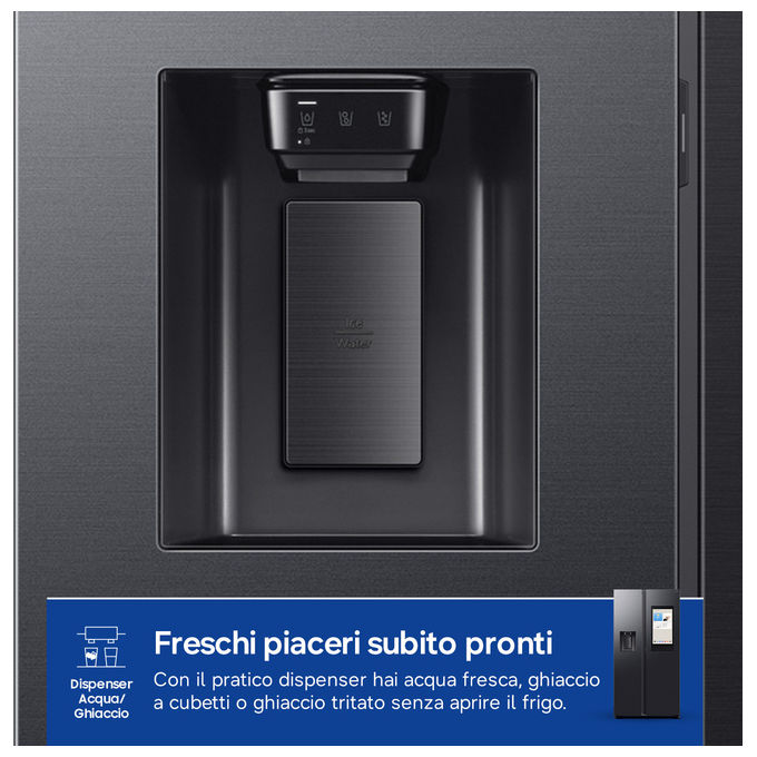 Samsung RS90F66BEFEF Series 9 Frigorifero Side by Side Family Hub 614 L 178 cm Classe E 34 dB Twin Cooling Wi-Fi colore Nero