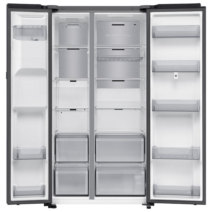 Samsung RS90F66BEFEF Series 9 Frigorifero Side by Side Family Hub 614 L 178 cm Classe E 34 dB Twin Cooling Wi-Fi colore Nero