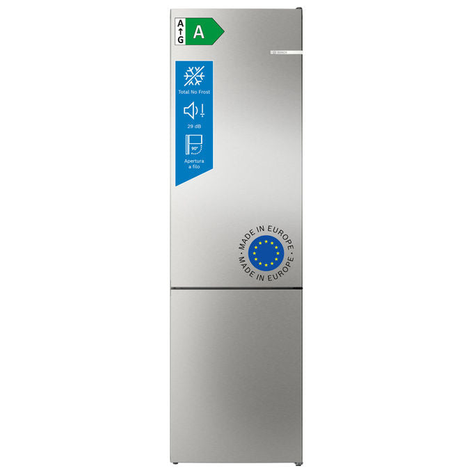 Bosch KGN392I1F Serie 4 Frigorifero Combinato 363 L 203 cm Classe A 29 dB Total No Frost VitaFresh XXL colore Acciaio Inox