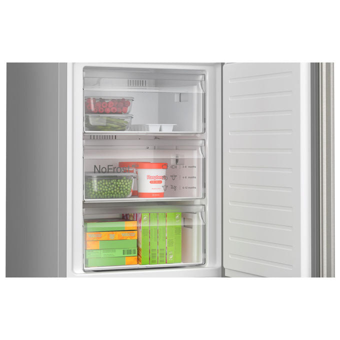 Bosch KGN392I1F Serie 4 Frigorifero Combinato 363 L 203 cm Classe A 29 dB Total No Frost VitaFresh XXL colore Acciaio Inox