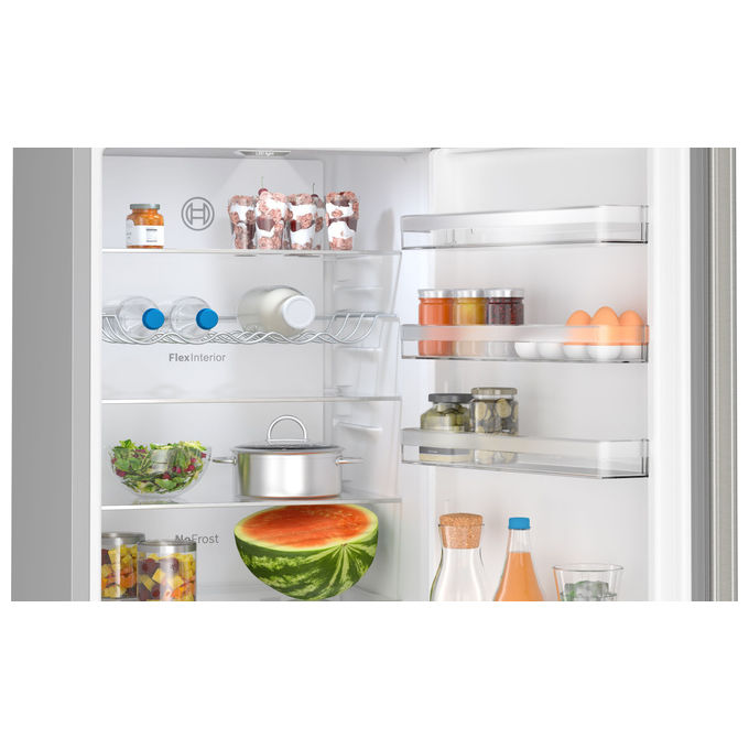 Bosch KGN392I1F Serie 4 Frigorifero Combinato 363 L 203 cm Classe A 29 dB Total No Frost VitaFresh XXL colore Acciaio Inox