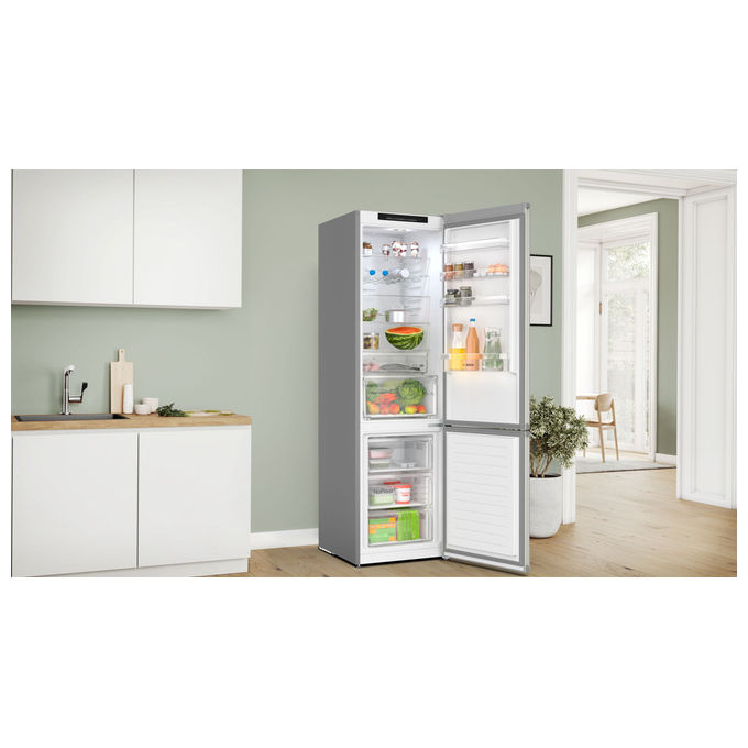 Bosch KGN392I1F Serie 4 Frigorifero Combinato 363 L 203 cm Classe A 29 dB Total No Frost VitaFresh XXL colore Acciaio Inox