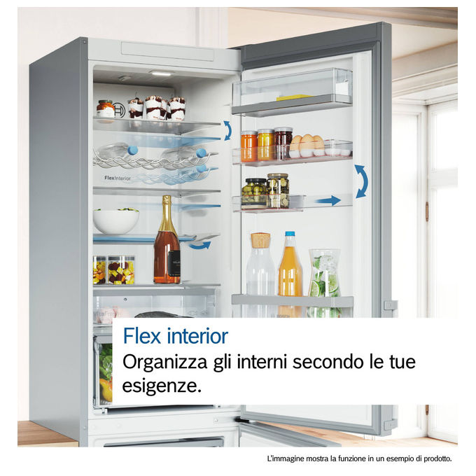 Bosch KGN494ICF Serie 6 Frigorifero Combinato 440 L 203 cm Classe C 35 dB Total No Frost VitaFresh colore Acciaio Inox