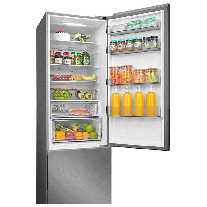 Midea MDRB600MME46 Frigorifero Combinato 443 L 201 cm Classe E 35 dB Total No Frost Multi Air Flow colore Inox
