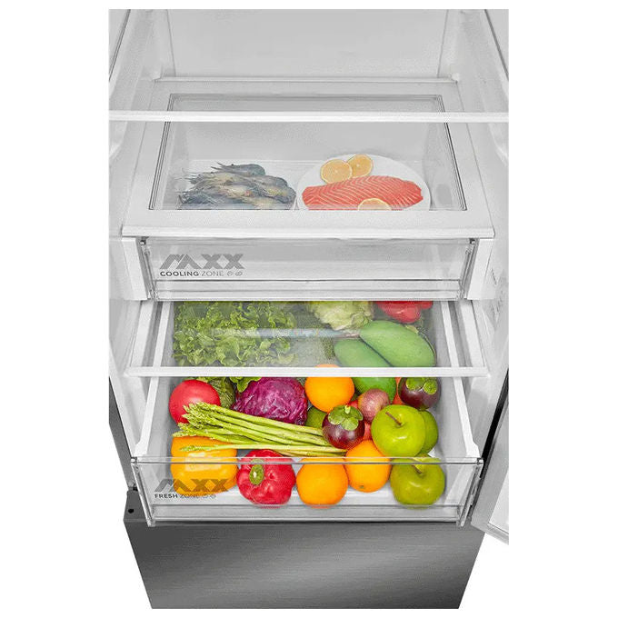 Midea MDRB600MME46 Frigorifero Combinato 443 L 201 cm Classe E 35 dB Total No Frost Multi Air Flow colore Inox