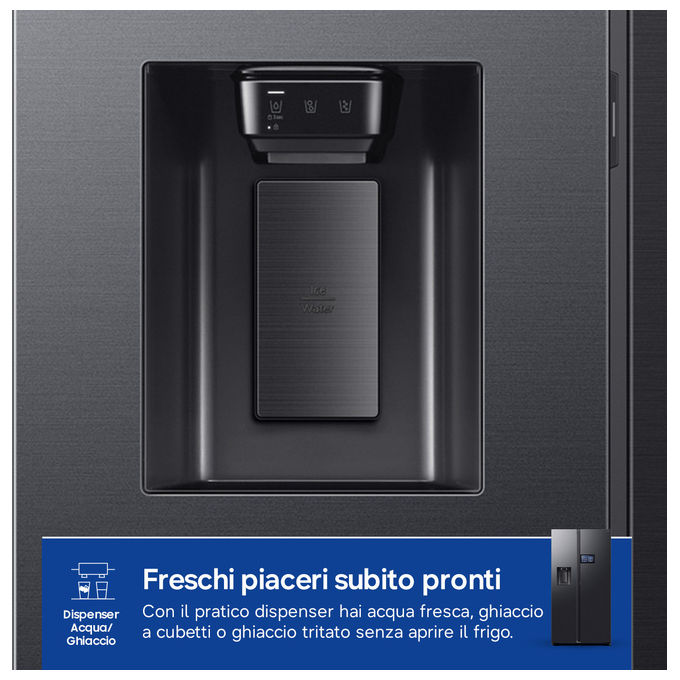 Samsung RS90F64EDFEF Serie 9 Frigorifero Side by Side 621 L 178 cm Classe E 36 dB No Frost Wi-Fi colore Nero