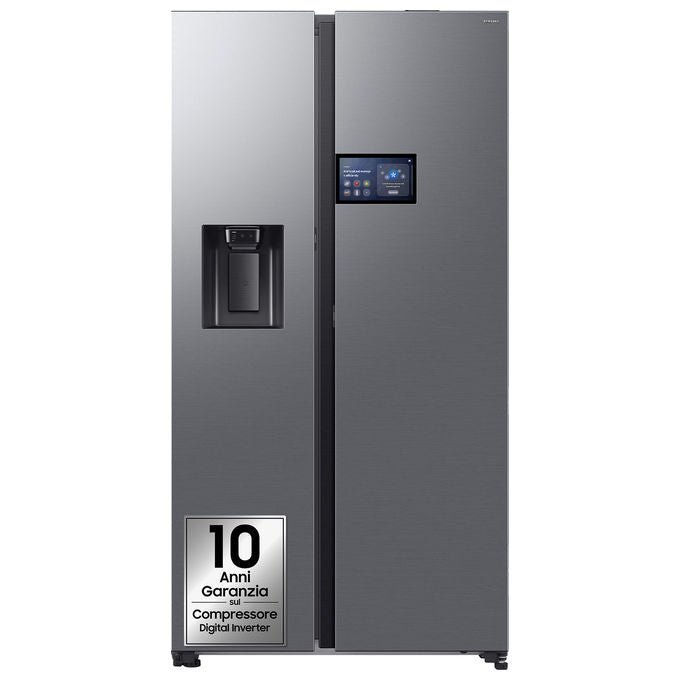 Samsung RS90F65EDTEF AI Home Frigorifero Side by Side 640 L 178 cm Classe D 36 dB No Frost+ Dispenser Acqua Ghiaccio Wi-Fi colore Acciaio Inox