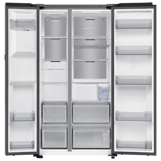 Samsung RS90F65EDTEF AI Home Frigorifero Side by Side 640 L 178 cm Classe D 36 dB No Frost+ Dispenser Acqua Ghiaccio Wi-Fi colore Acciaio Inox