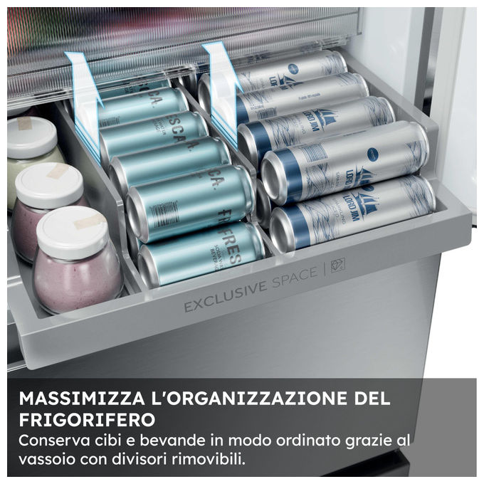 Haier HTR3518ENMX Frigorifero Combinato 303 L 185 cm Classe E 35 dB No Frost 3 Porte colore Acciaio Inox