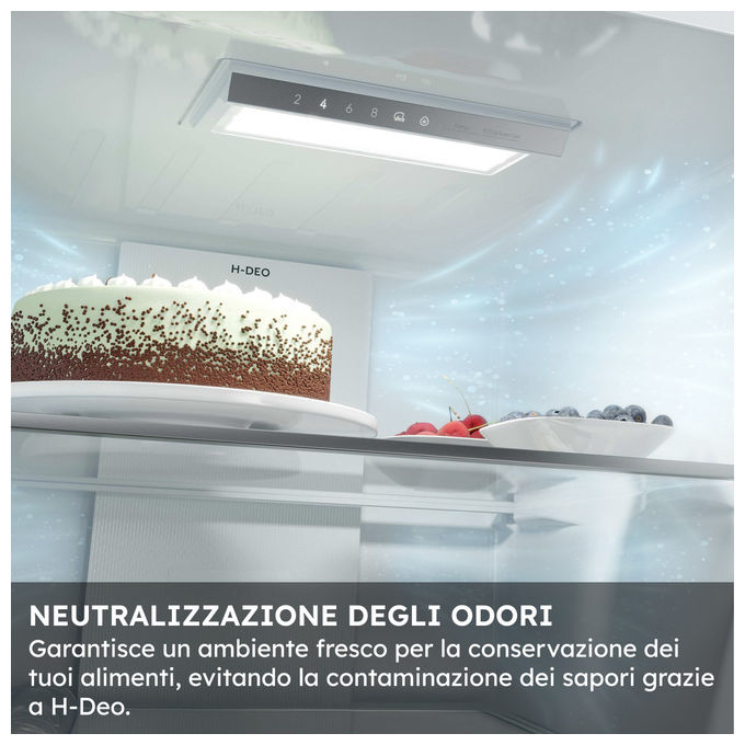 Haier HTR3518ENMX Frigorifero Combinato 303 L 185 cm Classe E 35 dB No Frost 3 Porte colore Acciaio Inox