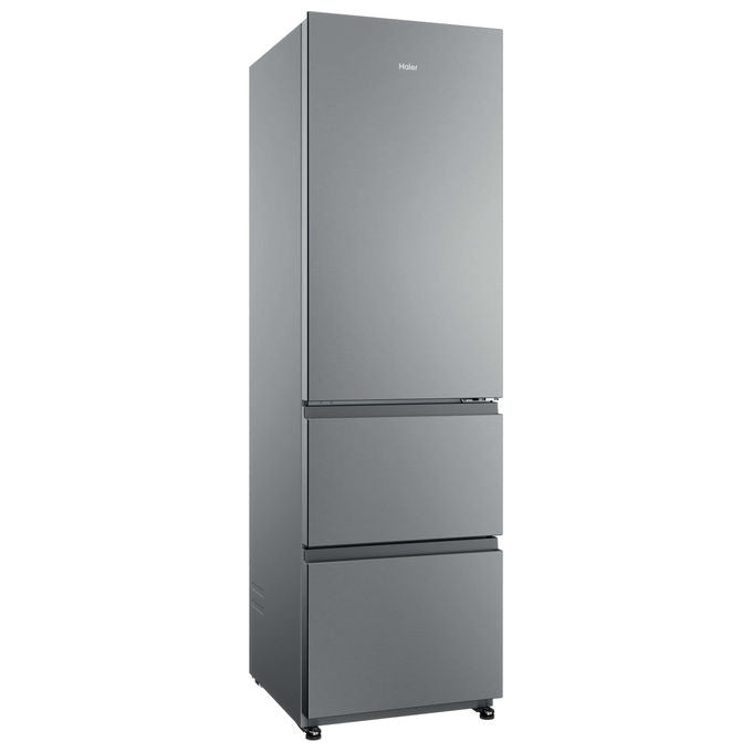 Haier HTR3518ENMX Frigorifero Combinato 303 L 185 cm Classe E 35 dB No Frost 3 Porte colore Acciaio Inox