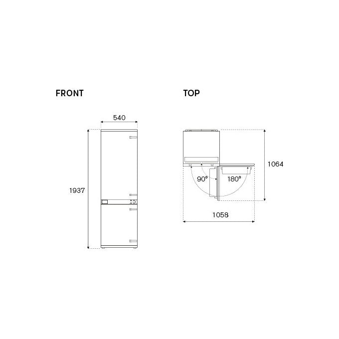 Bertazzoni REF604BBNPTC-S Frigorifero Incasso Capacita' 267L Classe Energetica E Bianco