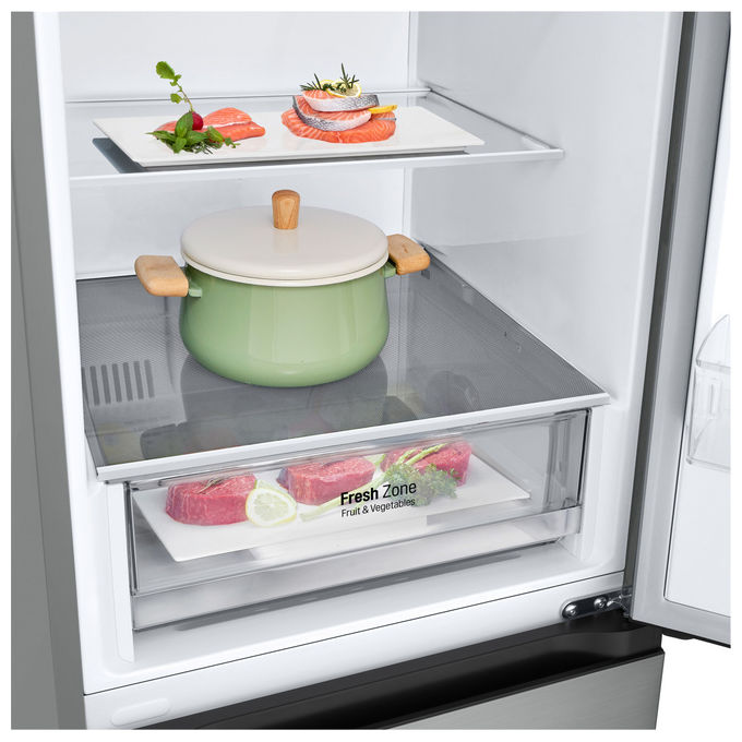 LG GBV21L0EPY Frigorifero combinato Prime Silver 186cm Classe E No Frost Door Cooling