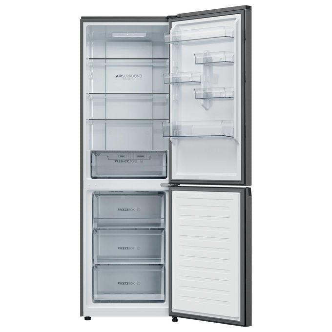 Haier HDPR1618ANPD Frigorifero Combinato 355 L 185 cm Classe A No Frost Multi-Airflow 35 dB colore Acciaio Inox