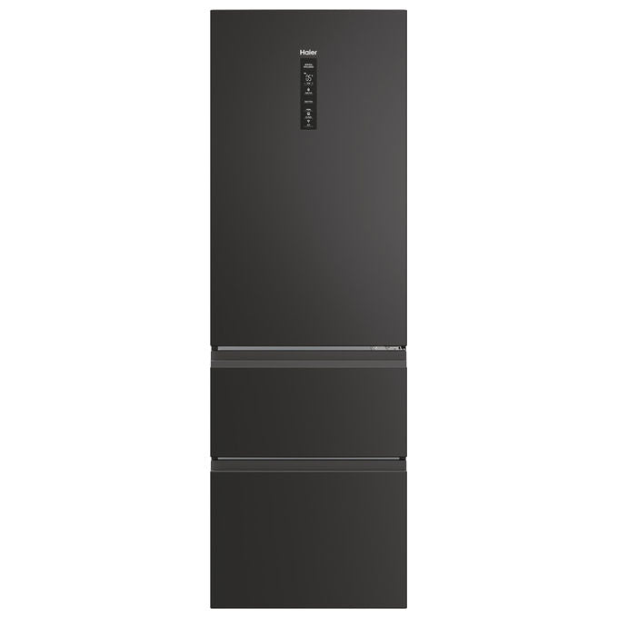 Haier HTW5618DNPT Serie 5 Frigorifero Combinato 360 L 185 cm Classe D 35 dB Total No Frost Wi-Fi colore Nero