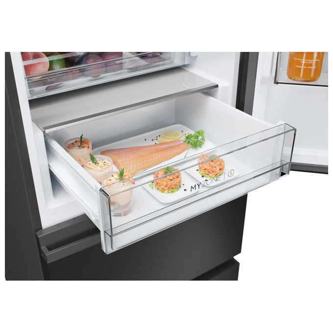 Haier HTW5618DNPT Serie 5 Frigorifero Combinato 360 L 185 cm Classe D 35 dB Total No Frost Wi-Fi colore Nero