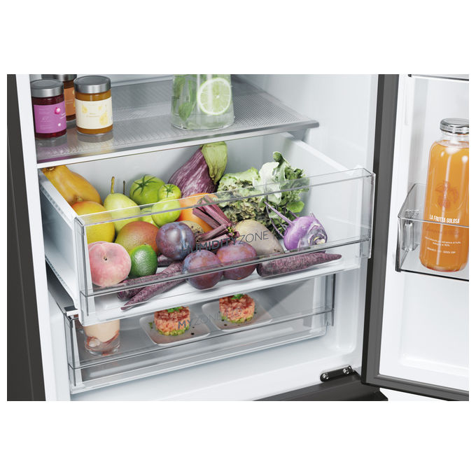 Haier HTW5618DNPT Serie 5 Frigorifero Combinato 360 L 185 cm Classe D 35 dB Total No Frost Wi-Fi colore Nero