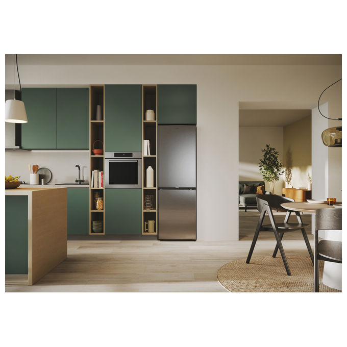 Candy CNCQ4T618EX Frigorifero Combinato 355 L Classe E 185 cm Acciaio inox colore Acciaio inox