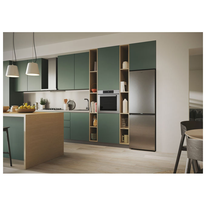 Candy CNCQ4T618EX Frigorifero Combinato 355 L Classe E 185 cm Acciaio inox colore Acciaio inox