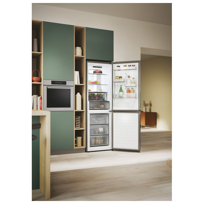 Candy CNCQ4T618EX Frigorifero Combinato 355 L Classe E 185 cm Acciaio inox colore Acciaio inox