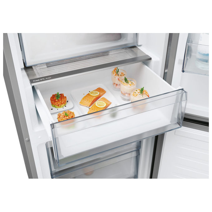 Candy CNCQ4T618EX Frigorifero Combinato 355 L Classe E 185 cm Acciaio inox colore Acciaio inox