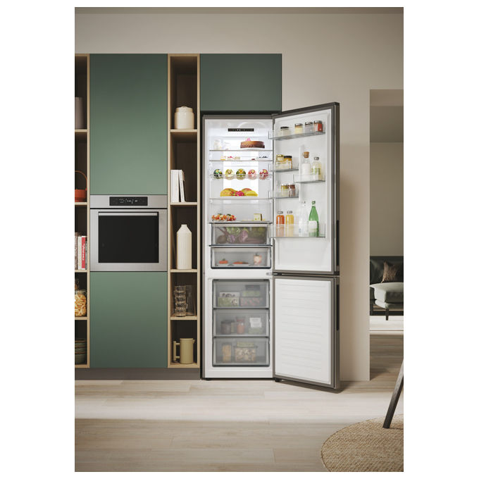 Candy CNCQ4T620EX Frigorifero Combinato 409 L No Frost 205 cm Classe E Acciaio Inox colore Acciaio inox