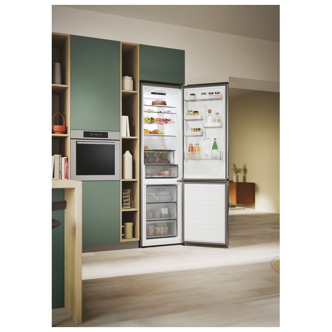 Candy CNCQ4T620EX Frigorifero Combinato 409 L No Frost 205 cm Classe E Acciaio Inox colore Acciaio inox