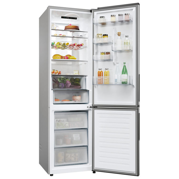 Candy CNCQ4T620EX Frigorifero Combinato 409 L No Frost 205 cm Classe E Acciaio Inox colore Acciaio inox