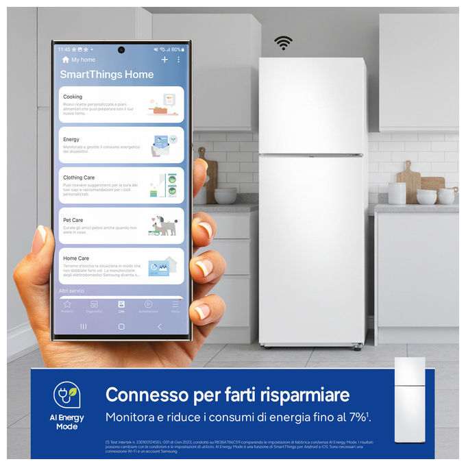 Samsung RT31CG5624WW Frigorifero Libera Installazione Doppia Porta 305 L No Frost Bianco