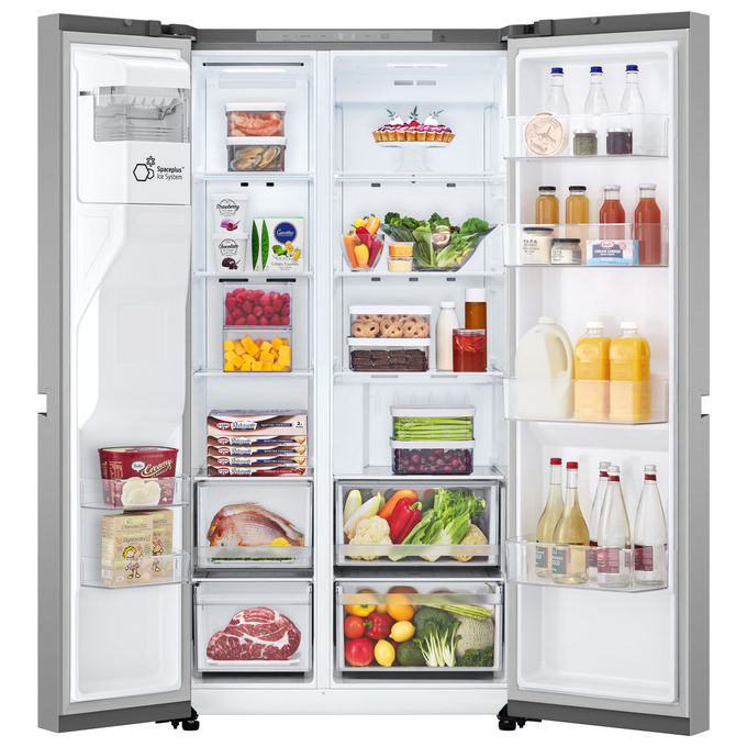 LG GSLC40PYPE Frigorifero Side-by-Side 638L Classe E Dispenser Linear Cooling Prime Silver (179x91x73 cm)