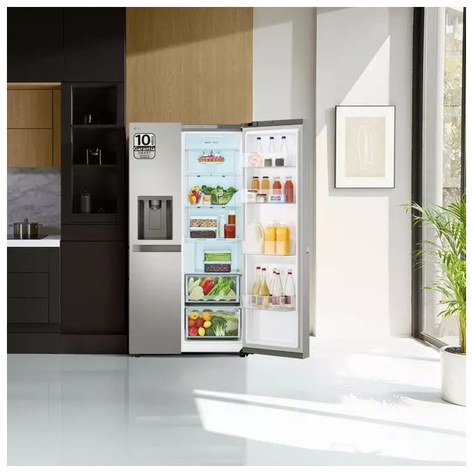 LG GSLC40PYPE Frigorifero Side-by-Side 638L Classe E Dispenser Linear Cooling Prime Silver (179x91x73 cm)