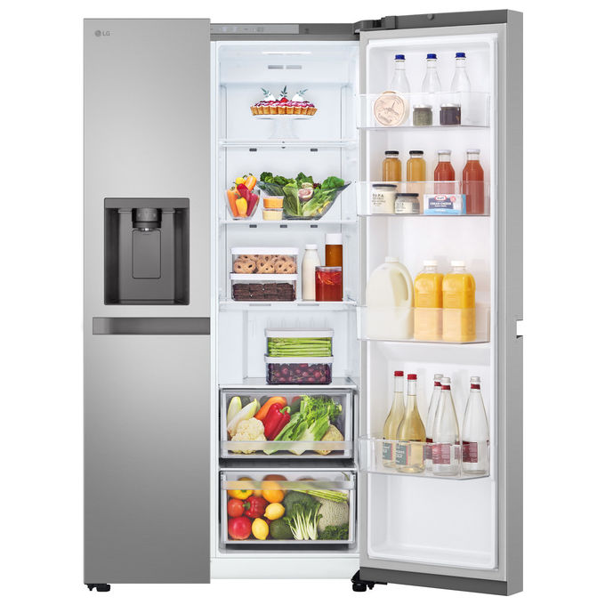 LG GSLC40PYPE Frigorifero Side-by-Side 638L Classe E Dispenser Linear Cooling Prime Silver (179x91x73 cm)